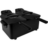 Inventum GF461B Koude Zone Friteuse 2x2.5L 1800W Zwart - thumbnail