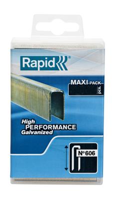 Rapid Nieten Type 606 Gegalvaniseerd, Kunststofbox 3600st Lengte 30mm Rapid Nieten Type 606 Gegalvaniseerd, Kunststofbox 3600st Lengte 30mm