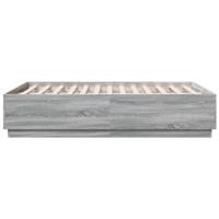 Bedframe met LED-verlichting grijs sonoma eiken 135x190 cm - thumbnail