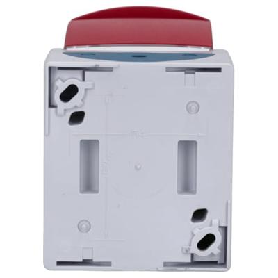 Busch-Jaeger Ocean wandcontactdoos met rood klapdeksel tekstveld, alpinwit