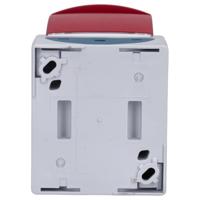 Busch-Jaeger Ocean wandcontactdoos met rood klapdeksel tekstveld, alpinwit - thumbnail