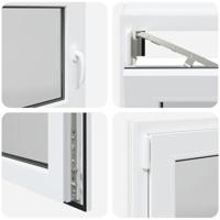 Kelderraam RISOR 120x60 cm draaikiep-draai DIN links wit - thumbnail