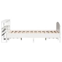 Bedframe zonder matras massief grenenhout wit 140x190 cm - thumbnail