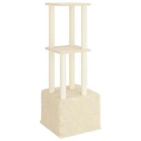 Kattenmeubel met sisal krabpalen 133,5 cm crmekleurig - thumbnail