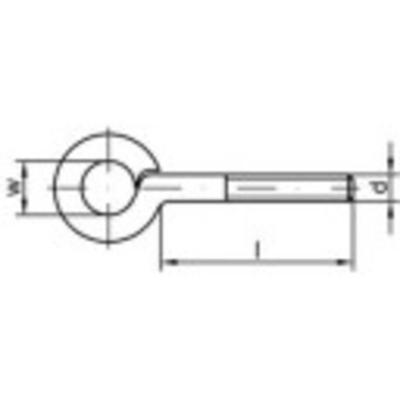 TOOLCRAFT Schroefogen type 48 (Ø x l) 12 mm x 60 mm RVS A2 M8 50 stuk(s)