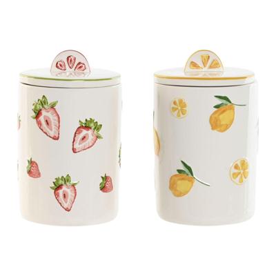 Tin Home ESPRIT Geel Rood Groen Modern Fruit (2 Stuks)