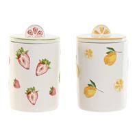 Tin Home ESPRIT Geel Rood Groen Modern Fruit (2 Stuks) - thumbnail