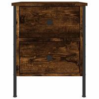 Nachtkastjes 2 st 40x42x50 cm bewerkt hout gerookt eikenkleurig - thumbnail