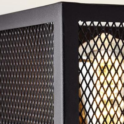 Brilliant Vierkante muurlampMaze 2x E27 zwart - 99732/86