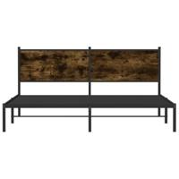Bedframe zonder matras metaal gerookt eikenkleurig 183x213 cm - thumbnail