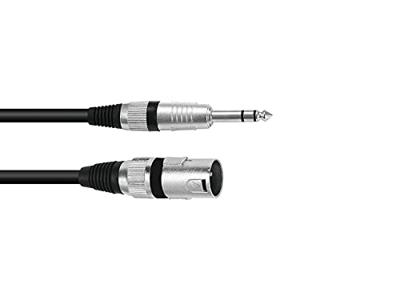 OMNITRONIC Adapter Cable XLR(M)/Jack stereo 0.2m bk