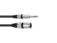 OMNITRONIC Adapter Cable XLR(M)/Jack stereo 0.2m bk - thumbnail