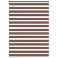 VidaXL Zebra rolgordijn 155x200 cm stofbreedte 150,9cm polyester bruin - thumbnail