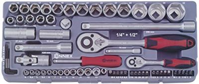 Connex Dopsleutelset Profi 1/2+1/4 67Dlg - COX580267 Connex Dopsleutelset Profi 1/2+1/4 67Dlg - COX580267