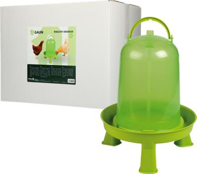Pluimvee drinktoren 10 l green lemon op pootjes Pluimvee drinktoren 10 l green lemon op pootjes