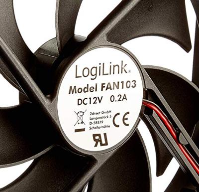LogiLink FAN103 PC-ventilator Zwart (b x h x d) 120 x 120 x 25 mm
