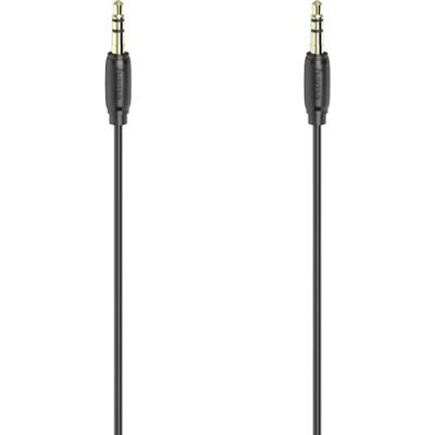 Hama 00205117 Jackplug Audio Aansluitkabel [1x Jackplug male 3,5 mm - 1x Jackplug male 3,5 mm] 0.5 m Zwart