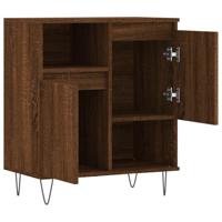 Dressoir 60x35x70 cm bewerkt hout bruineikenkleurig - thumbnail