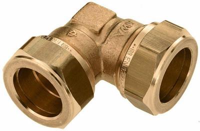 Bonfix knelkoppeling - Kniekoppeling - 35x35mm - Messing