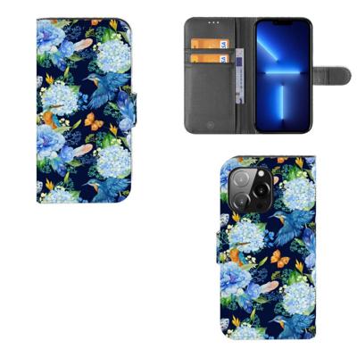 Telefoonhoesje | Met pasjeshouder | voor iPhone 13 Pro IJsvogel