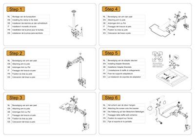 Neomounts fpma-d1020keyb lcd bureausteun
