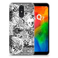 Silicone Back Case LG Q7 Skulls Angel - thumbnail