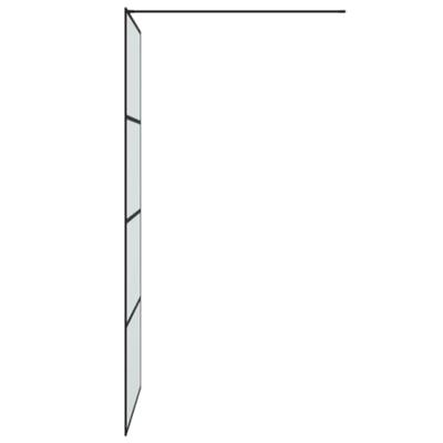 Inloopdouchewand 90x195 cm mat ESG-glas zwart - thumbnail