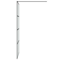 Inloopdouchewand 90x195 cm mat ESG-glas zwart - thumbnail
