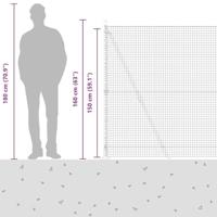VidaXL Afrasteringspaal grijs 10 x 1,5 m (25 x 25 mm gaas) staal - thumbnail