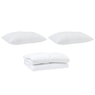 Dekbed met kussen 3 pcs Wit Microfibre