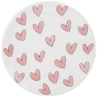 Blond Amsterdam bord aardewerk even bijkletsen 21.8x2.5cm roze - thumbnail