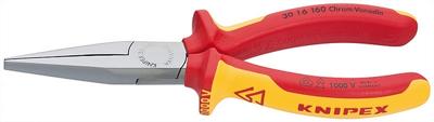 Knipex 30 16 160 Platte tang VDE Recht Chroom-vanadium elektrostaal 160 mm