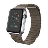 PU Leather Loop bandje - Bruin - Geschikt voor Apple Watch 38mm / 40mm / 41mm / 42mm - thumbnail