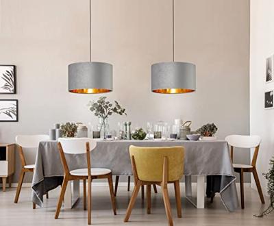 Fischer & Honsel HanglampAura grijs velvet - 60083