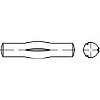 TOOLCRAFT TO-6865866 Geleidepen met middenkerf Staal 250 stuk(s)
