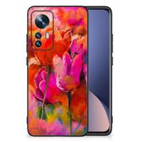 Kleurrijke Telefoonhoesje Xiaomi 12 | 12X Tulips - thumbnail