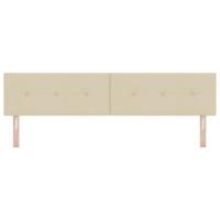 LED Hoofdbord met LED-striplichten Crème 200 cm Polyester - thumbnail