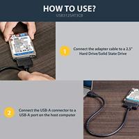 Kabel Micro USB Startech USB312SAT3CB Zwart - thumbnail