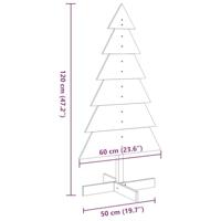 Kerstdecoratie kerstboom 120 cm massief grenenhout wasbruin - thumbnail