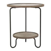 Mauro Ferretti Arex Ronde tafel in veelkleurig metaal met plank - thumbnail