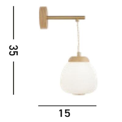 Searchlight WandlampElla goud - 31412-1NA