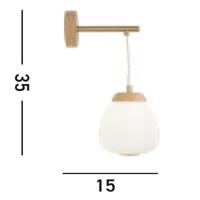 Searchlight WandlampElla goud - 31412-1NA - thumbnail