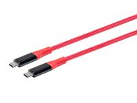 Monoprice AtlasFlex Serie Duurzame USB 3.2 Gen 2 Type-C Data & Power Kevlar Versterkte Nylon-Vlechtkabel 5A/100W 1m Rood - thumbnail