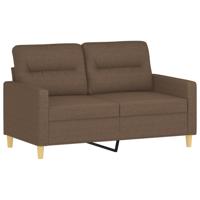 3-delige Loungeset met kussens stof bruin - thumbnail