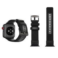 Jeep stijl nylon polshorloge band met roestvrijstalen gesp voor Apple Watch serie 3 & 2 & 1 38mm (zwart) - thumbnail