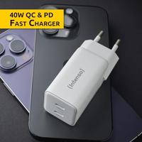 Intenso W40CC GaN USB-oplader 40 W 2x USB-C Wit Binnen GaN, USB Power Delivery (USB-PD) - thumbnail
