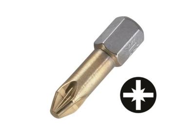 Wolfcraft Torsie TiN-bits | Kruiskop PZ2 | 2 stuks - 1326000 Wolfcraft Torsie TiN-bits | Kruiskop PZ2 | 2 stuks - 1326000