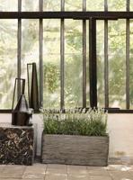 Capi Nature Rib NL 73x39x32cm rechthoekige plantenbak ivoor - thumbnail