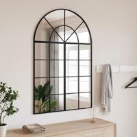 VidaXL Wandspiegel boog 80x120 cm ijzer zwart - thumbnail