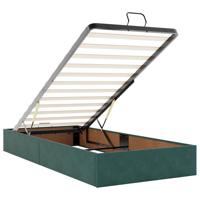 Bedframe zonder matras 100x200 cm fluweel donkergroen - thumbnail